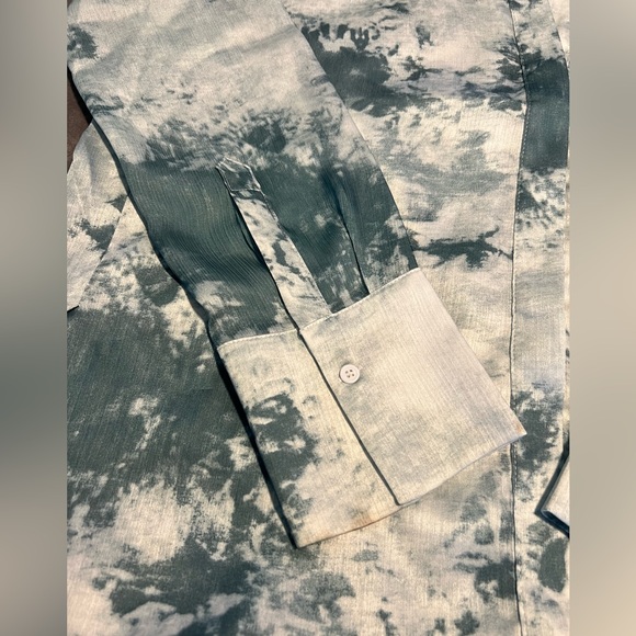 Satin Button Down Blouse - Picture 2 of 5